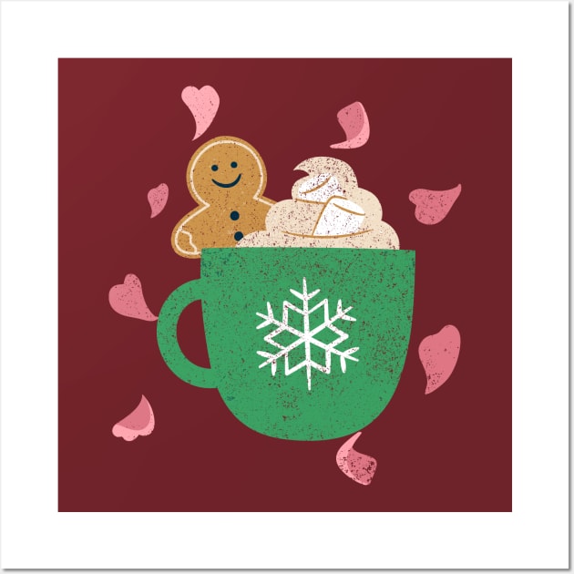 A Heartwarming Christmas Wish Over a Cup of Coffee Wall Art by Artistic Design